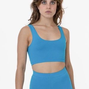 Los Angeles Apparel Cotton Spandex Crop Tank